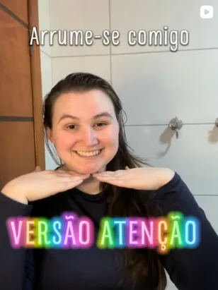 Reel Versão atenção, com letreiro neon colorido