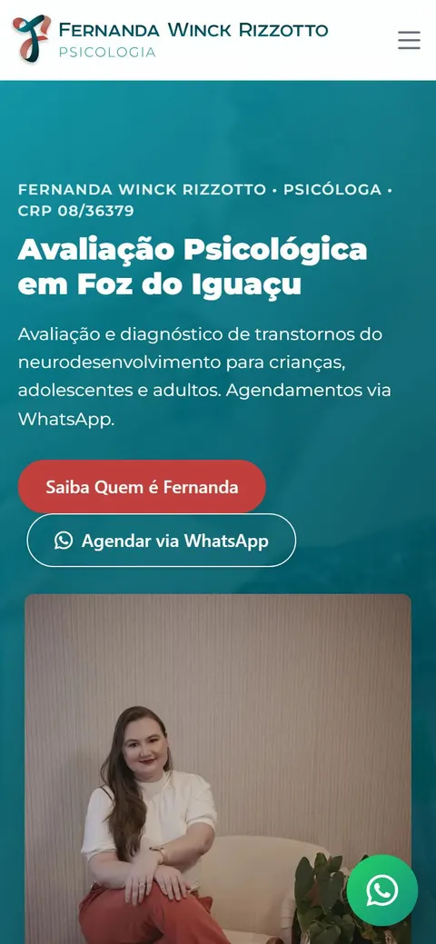 O mesmo site no celular